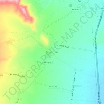 Namunyaz topographic map, elevation, terrain