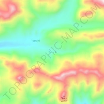 Turini topographic map, elevation, terrain