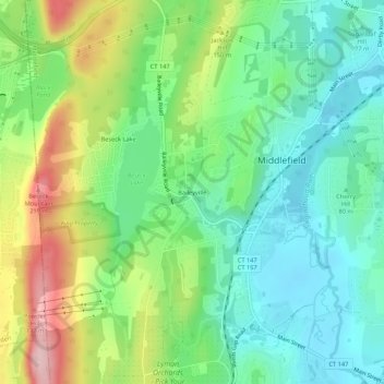 Baileyville topographic map, elevation, terrain