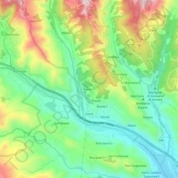 Ruvari I topographic map, elevation, terrain