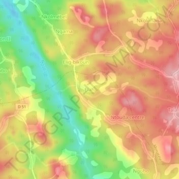 Elah topographic map, elevation, terrain