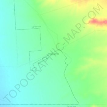 Penjamo topographic map, elevation, terrain