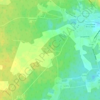 Cartujac topographic map, elevation, terrain