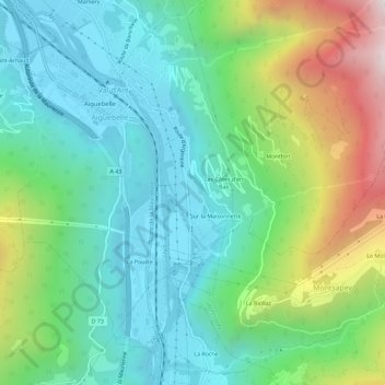 Le Bouchet topographic map, elevation, terrain