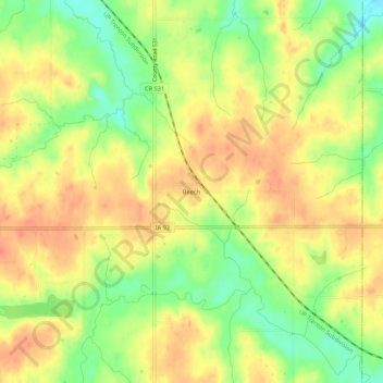Beech topographic map, elevation, terrain