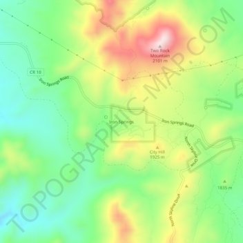 Iron Springs topographic map, elevation, terrain