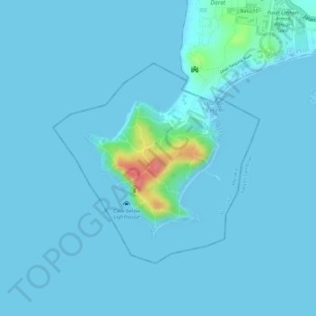 Tanjung Tuan / Cape Rachado topographic map, elevation, terrain