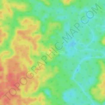Vda. San Antonio topographic map, elevation, terrain