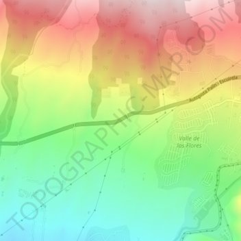 KM. 45 topographic map, elevation, terrain