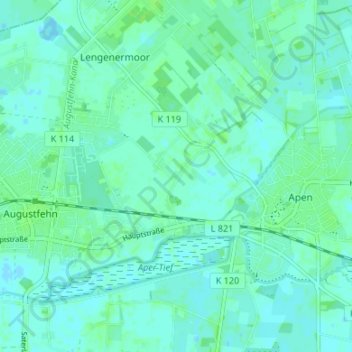 Roggenmoor topographic map, elevation, terrain