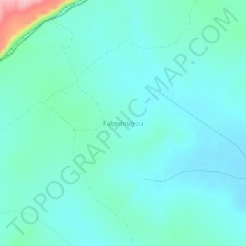 Fabédougou topographic map, elevation, terrain