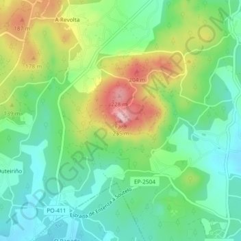 Faro topographic map, elevation, terrain