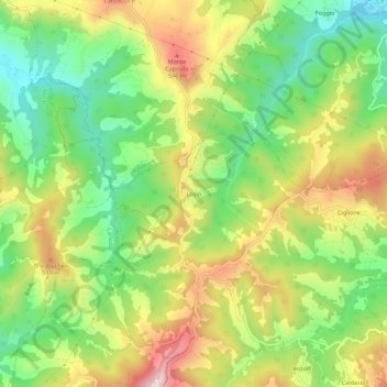 Losio topographic map, elevation, terrain