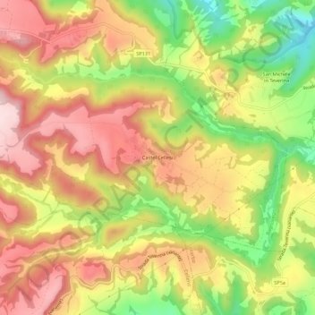 Castel Cellesi topographic map, elevation, terrain