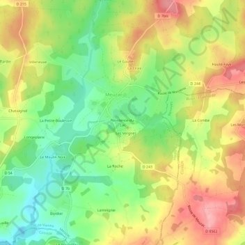 Résidence-du-Lac topographic map, elevation, terrain