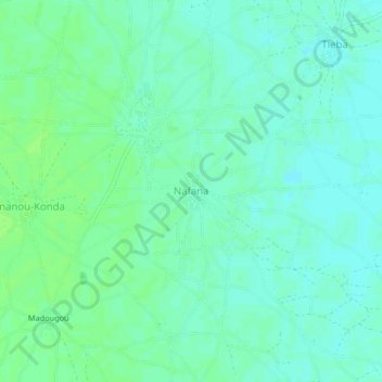 Nafana topographic map, elevation, terrain