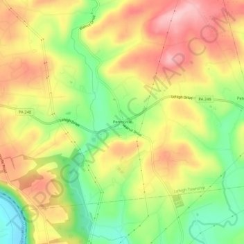 Pennsville topographic map, elevation, terrain