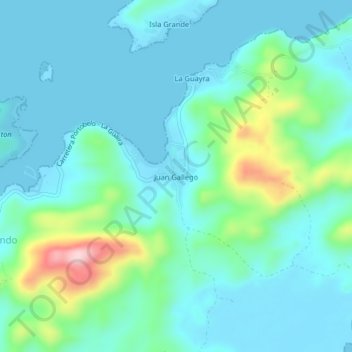 Juan Gallego topographic map, elevation, terrain