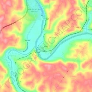 Ford topographic map, elevation, terrain