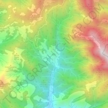 Eno topographic map, elevation, terrain