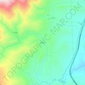 Viduedo topographic map, elevation, terrain