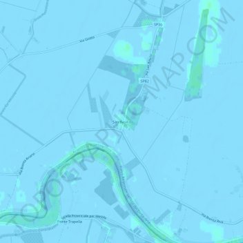 San Basilio topographic map, elevation, terrain