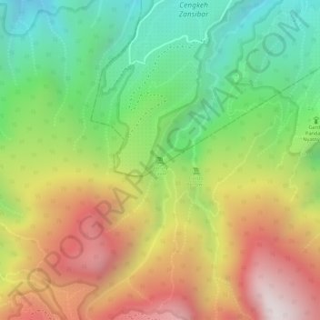 Curug Lawe topographic map, elevation, terrain