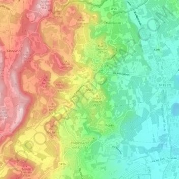 Mura topographic map, elevation, terrain