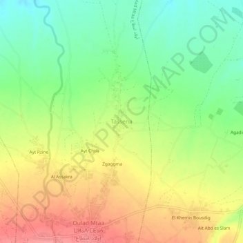Tassena topographic map, elevation, terrain