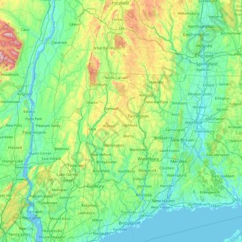 Litchfield topographic map, elevation, terrain