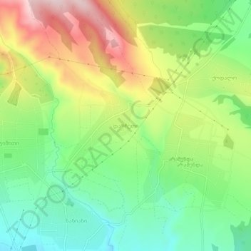 Darcheti topographic map, elevation, terrain