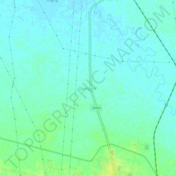 Gangaur topographic map, elevation, terrain