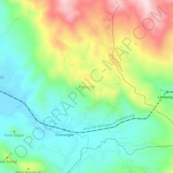 Bencoy topographic map, elevation, terrain