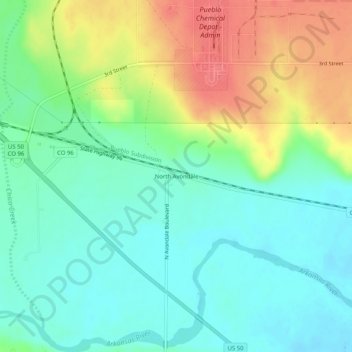 North Avondale topographic map, elevation, terrain