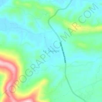 Kg. Tinangol topographic map, elevation, terrain