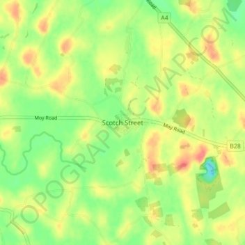 Scotch Street topographic map, elevation, terrain