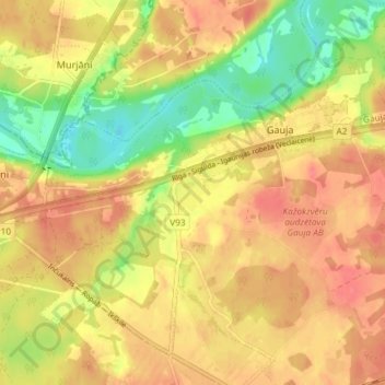 Indrāni topographic map, elevation, terrain