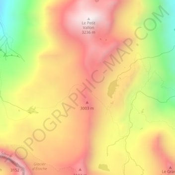Pas de la Coche topographic map, elevation, terrain