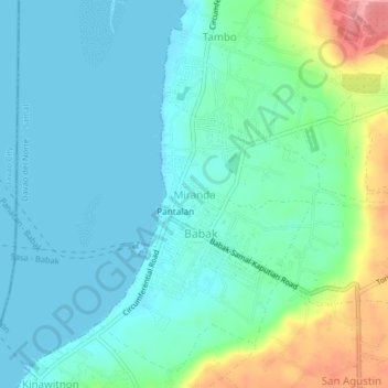 Miranda topographic map, elevation, terrain