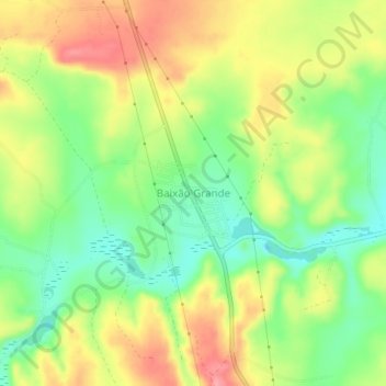 Baixão Grande topographic map, elevation, terrain