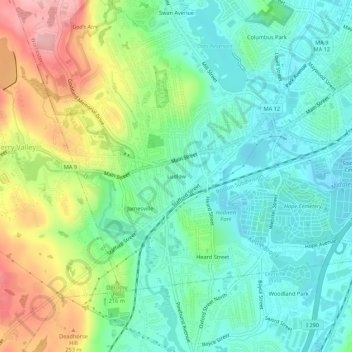 Ludlow topographic map, elevation, terrain