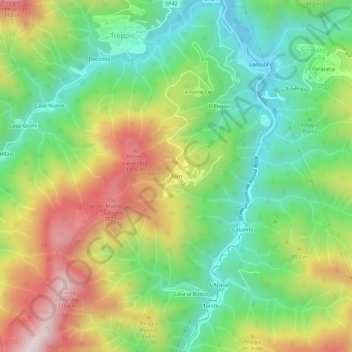 Torri topographic map, elevation, terrain