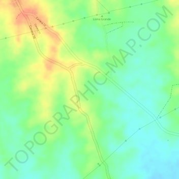 San Luis topographic map, elevation, terrain
