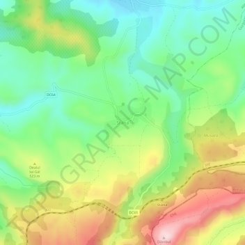 Stana topographic map, elevation, terrain