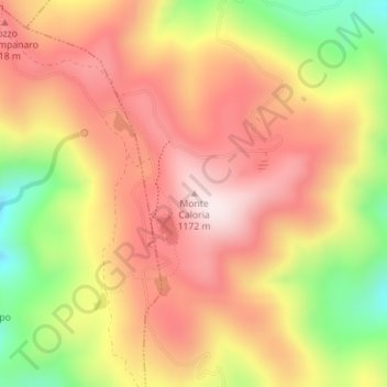 Monte Caloria topographic map, elevation, terrain