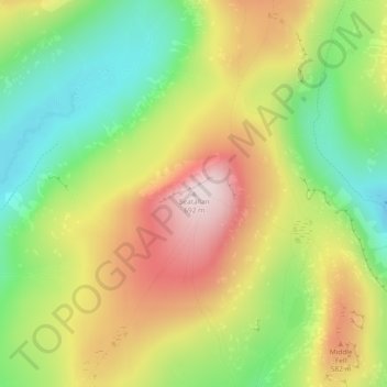 Seatallan topographic map, elevation, terrain