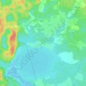 Moura topographic map, elevation, terrain