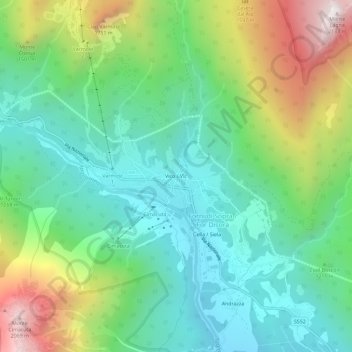 Vico topographic map, elevation, terrain