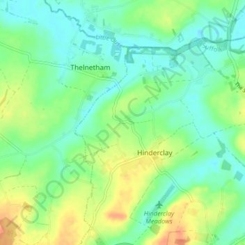 Thorpe Street topographic map, elevation, terrain