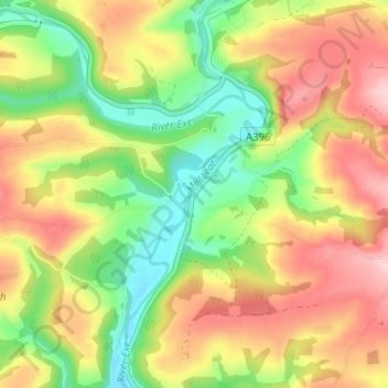 Cove topographic map, elevation, terrain
